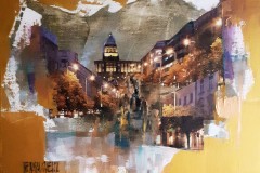 Zlatá Praha III. - Večer na Václaváku 25 x 30